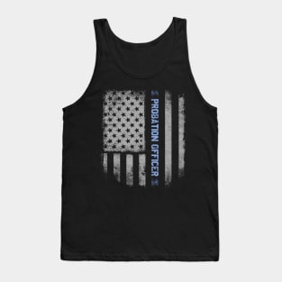 Probation Officer Us Flag Tank Top